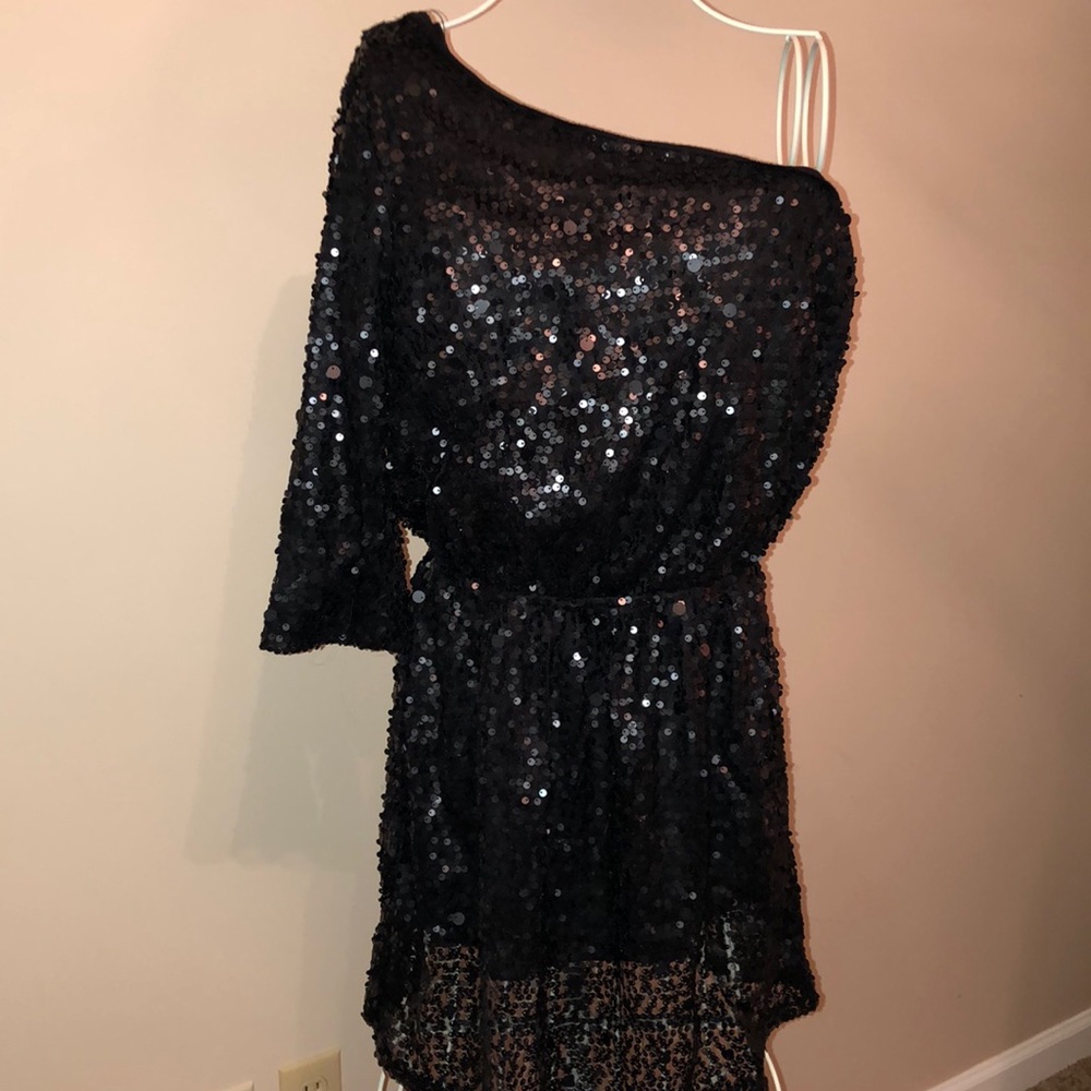 Sequin one shoulder dress